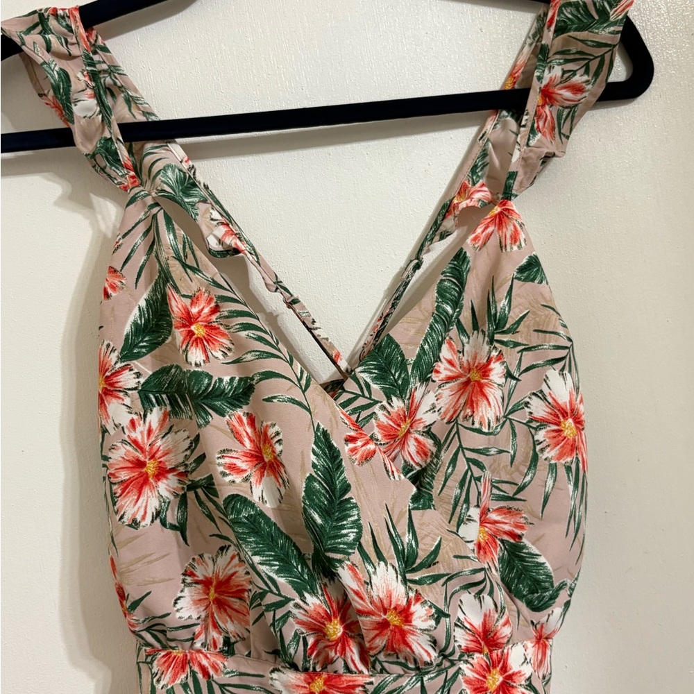 Express Pink Sleeveless Wrap Tank Top
